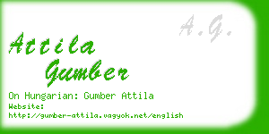 attila gumber business card